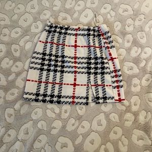 Flannel mini skirt